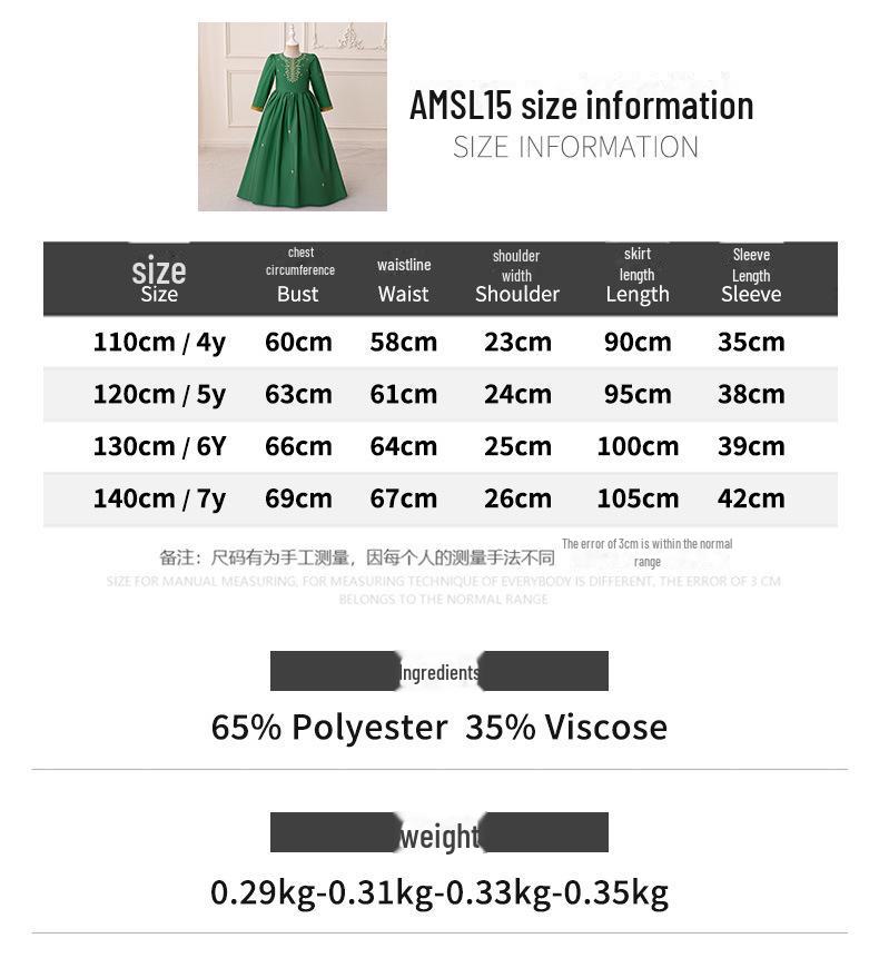Платье принцессы с цветочным принтом в ближневосточном стиле для девочек