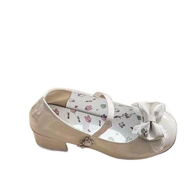 Мода 2025 Новые туфли Сладкая Лолита Женские Туфли на Платформе Летние Каблуки Круглый Носок Милые Повседневные Балетки Кожаные Туфли Принцессы Мэри Джейн Одинарные Туфли