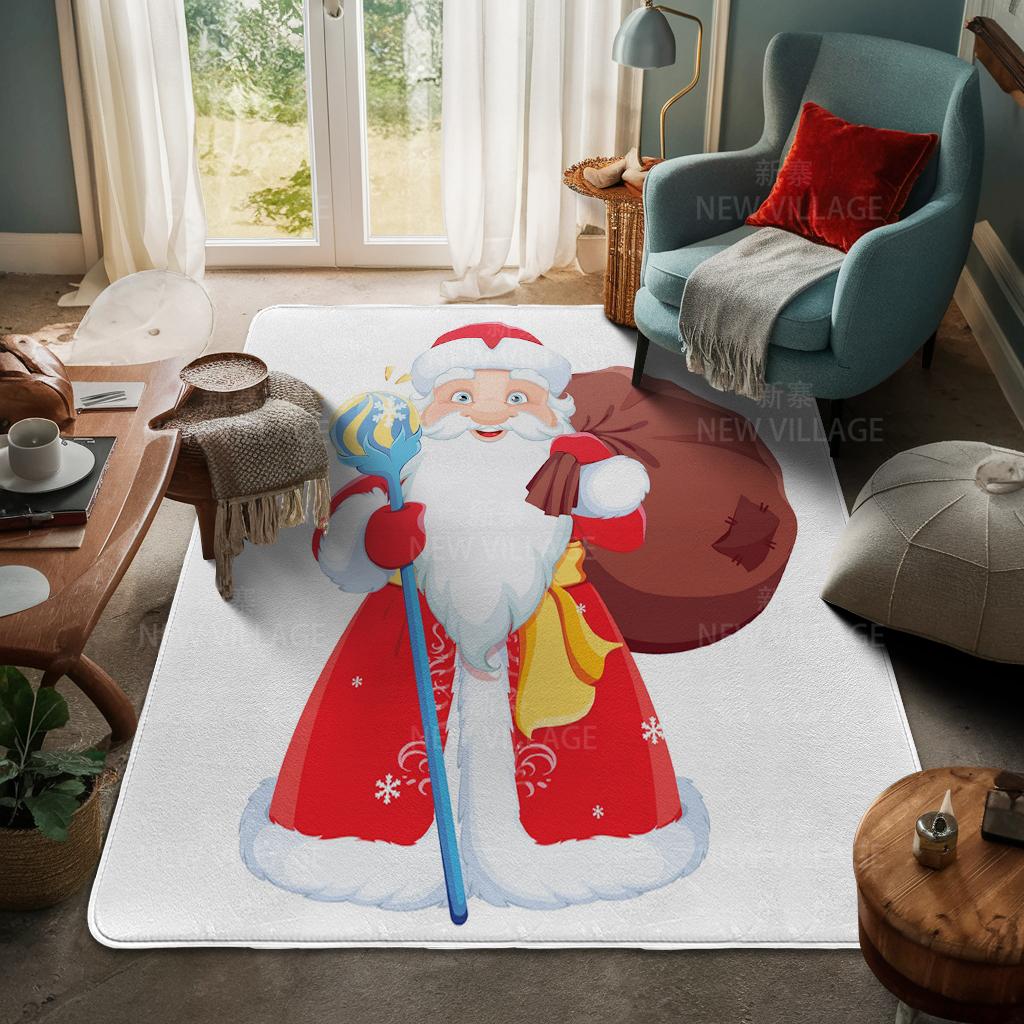 Ковер у входа в дом Домашний коврик у двери Гостиная Ванная Комната Ноги ванная комната Нескользящие коврики с водопоглощением для ванной Счастливого Рождества зима