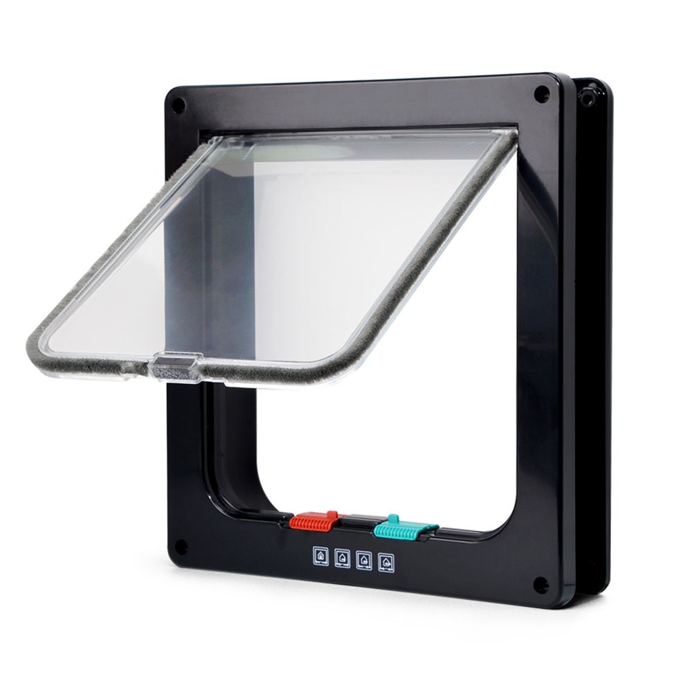 Ways In and Out 4 Sizes for Small Dogs,Cats ABS Material Pet Supplies Flap Door Cat Door Dog Gates