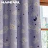1 шт. NAPEARL 70-80% затемнение принт ночной небо узор короткие шторы для спальни гостиная домашний декор