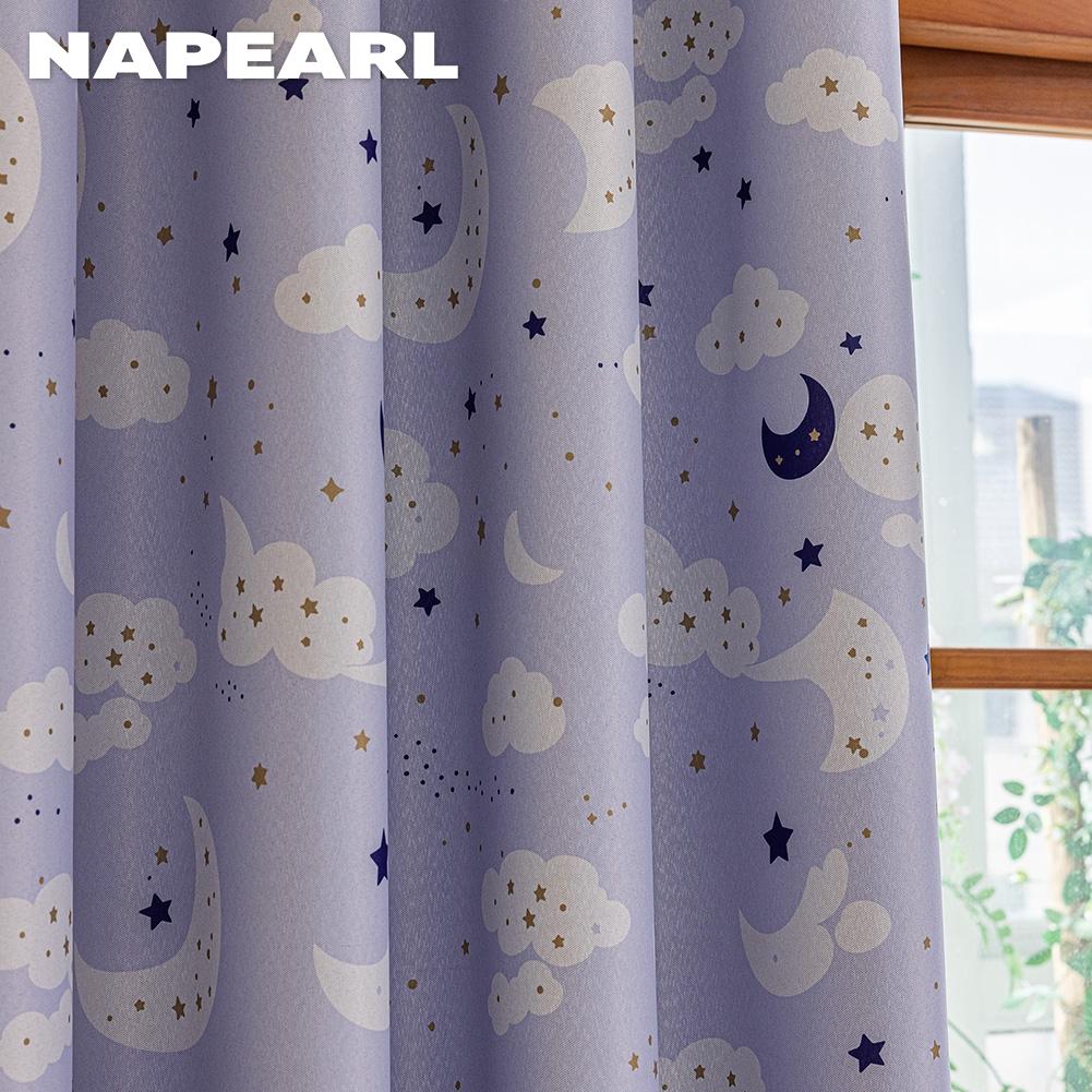 1 шт. NAPEARL 70-80% затемнение принт ночной небо узор короткие шторы для спальни гостиная домашний декор
