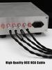X432 OCC Посеребренный RCA Аудио Кабель - HiFi Качество для Подключения Акустической Системы, Усилителя.