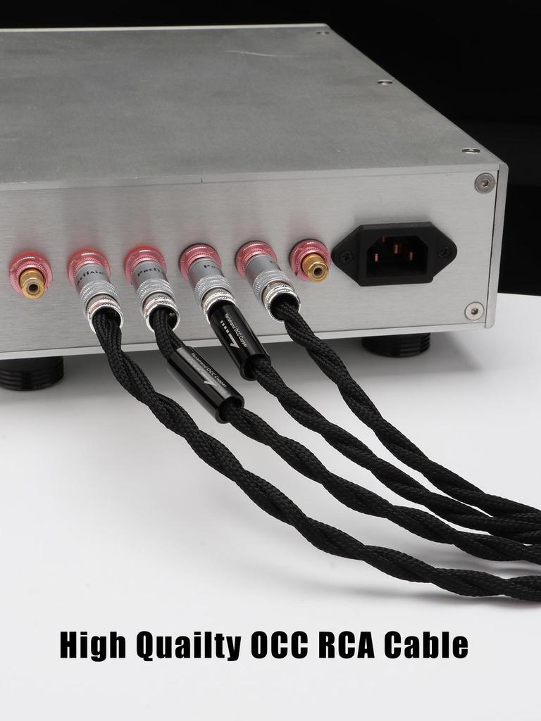 X432 OCC Посеребренный RCA Аудио Кабель - HiFi Качество для Подключения Акустической Системы, Усилителя.