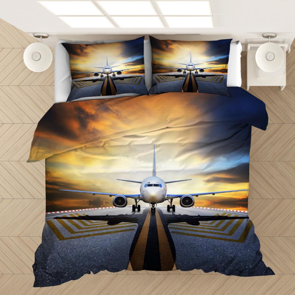 Airplane Plane 3D Printed Bedding Set Duvet Covers Pillowcases Comforter Bedding Set Bedclothes Bed Linen