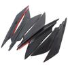 4Pcs Carbon Fiber Car Bumper Fin Canard Splitter Diffuser Spoiler Air Knife