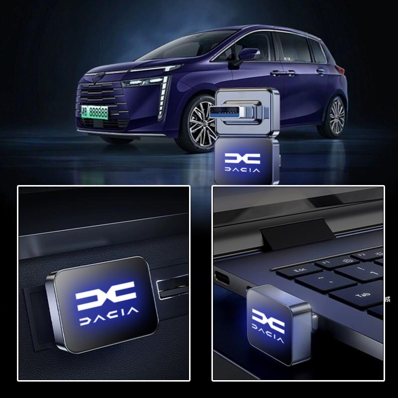 BGV1 Car Stickers Metal USB Type-C Flash Drive Memory Stick Music Saver For Dacia Duster Logan Sandero Lodgy Dokker Stepway Mcv 2