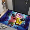 Cute S-Spongebobs Anime Floor Mat Non-Slip Laundry Room Mat Laundry Decor Balcony Child Living Room Bedside Mats
