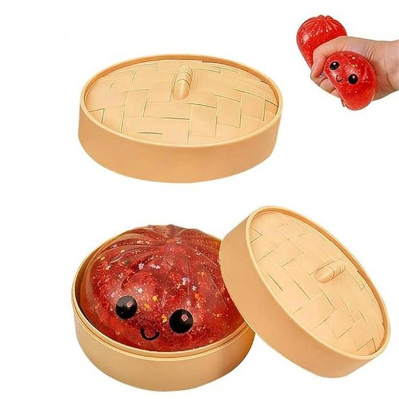 Сенсорная игрушка-симулятор пельменя, разноцветная, тянущаяся, мягкая, сжимаемая, для снятия стресса, антистрессовая, настольный аксессуар, подарок