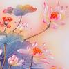 Ink Lotus Painting Diy Diamond Cross Stitch 5D Diamond Painting Embroidery Mosaic Gift Diamond