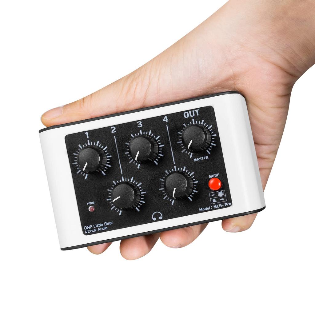 Mini Stereo Mixer with Headphone Monitoring for Club and Studio Recording 4-Channel (XX-MC5 PRO)