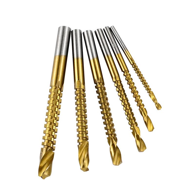 Groove Drill Saw Woodworking Bits 3-8mm - Cutting Tools with Saw Teeth Twist Drill