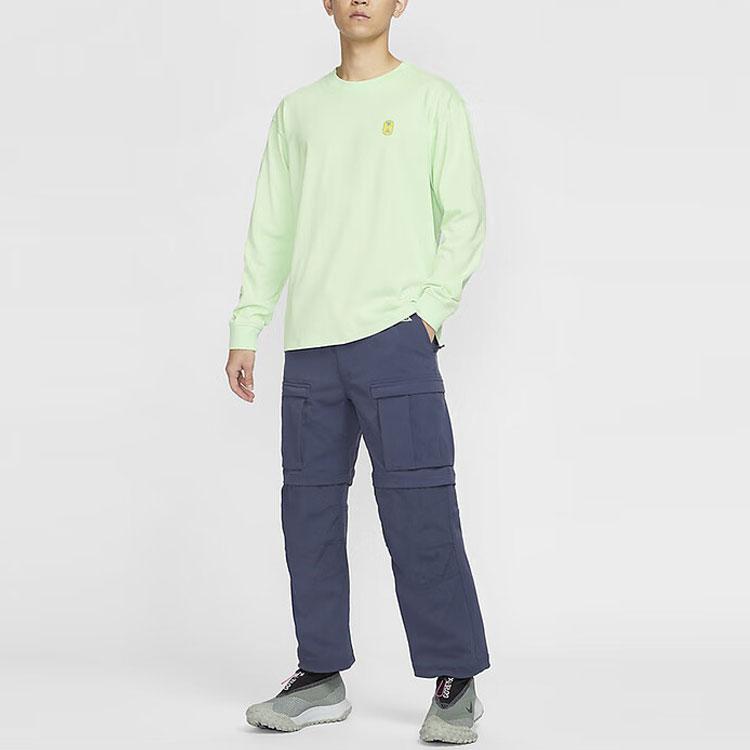 Nike Удобная повседневная спортивная трикотажная футболка с круглым вырезом и принтом фруктов, мужские топы, бирюзовые FV3489-376