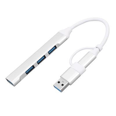 USB C Хаб Мультипортовый адаптер Type C и USB на 4xUSB Хаб для ноутбука, клавиатуры, мыши, USB-накопителя