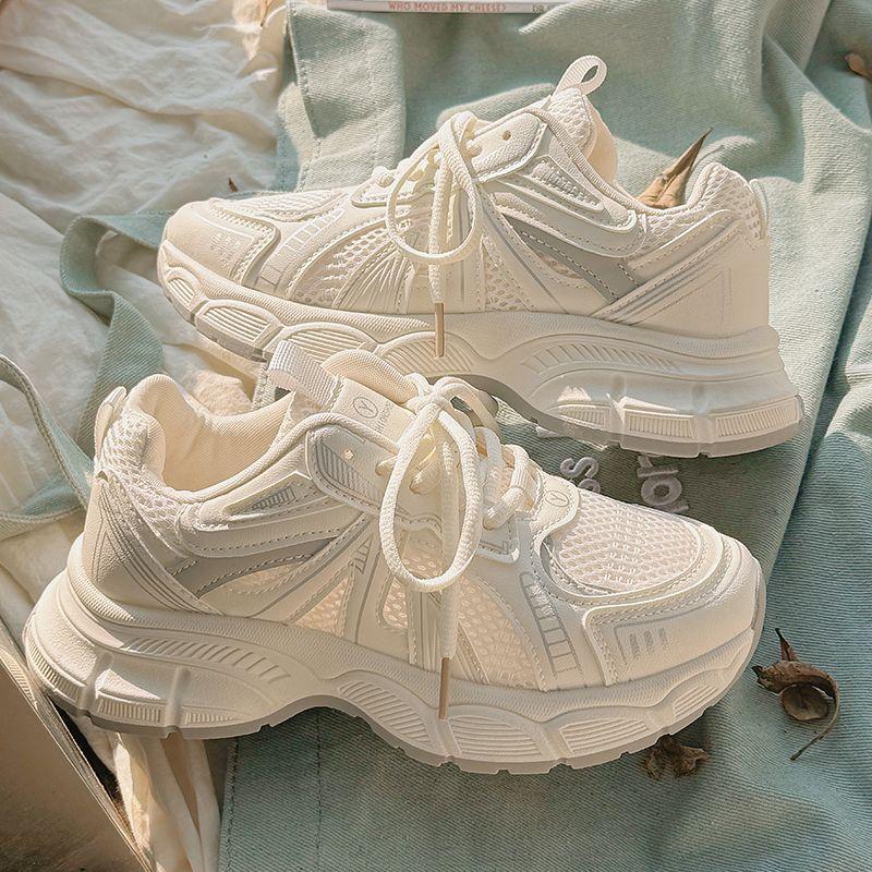 Daddy Shoes Autumn New Breathable Chic Versatile Mesh Shoes Lightweight Running Sneakers