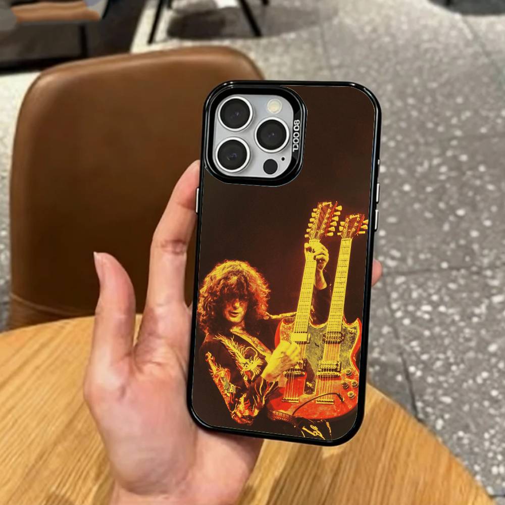 Крутой чехол для телефона Z-Zeppelin L-Led для iPhone 17, 16, 15, 14, 13, 12, 11 Plus, Pro Max, цветной, посеребренная внутренняя крышка