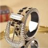 Subculture Men And Women Personality Millennial Wind Pin Buckle Leopard Print Spice Girl High Sense Retro Rhinestone Decorative Belt Tide