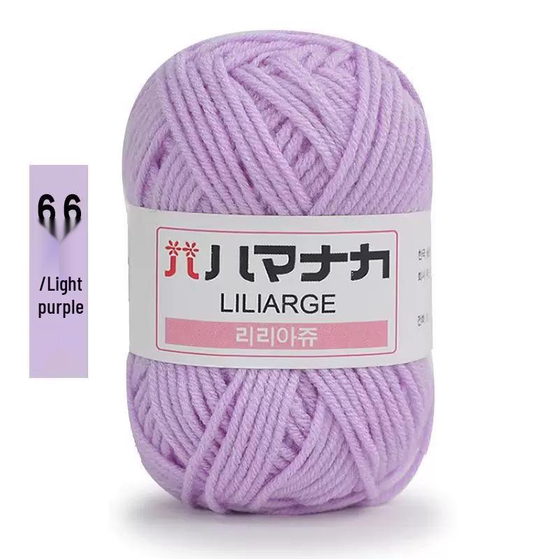 Пряжа из молочного хлопка, 4-слойная: Пряжа средней толщины для детских изделий, ручного вязания шарфов, вязания крючком обуви, кукол и DIY-проектов.