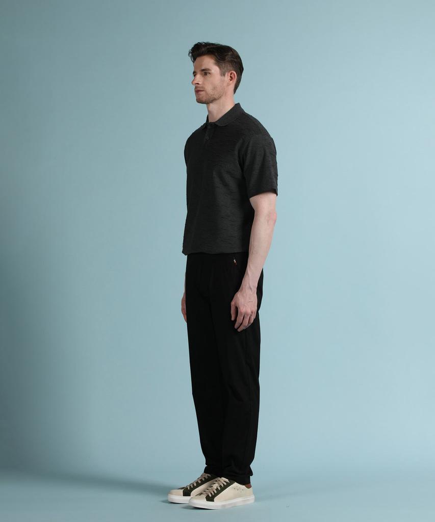 PANICALE Black Drawstring Cotton Pants