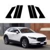 6Pcs Car Pillar Posts Window Molding Cover Trims Decoration Glossy Black Stickers Styling For Mazda CX-30 202-2023