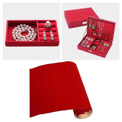 Задняя самоклеящаяся пластина из фетра, бархата, велюровой ткани, наклейка для рукоделия, красная