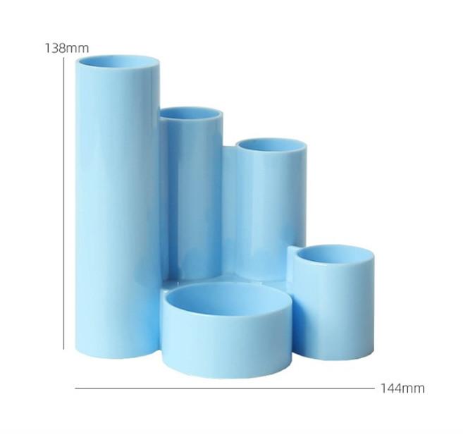 Подставка для ручек с пятью отверстиями, креативная круглая ваза для ручек, карандашница, держатель для кистей для макияжа, органайзер для хранения канцелярских принадлежностей