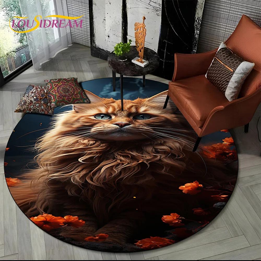 3D Мистический Солнце Луна Таро Мандала Магический Круглый Ковер Коврик для Гостиной Спальни Детской Игровой Комнаты Декор, Коврик для Зоны Питомцев Нескользящий