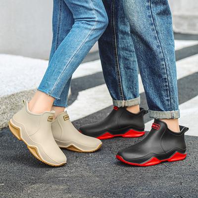 Женские непромокаемые галоши, резиновая обувь с изоляцией из ПВХ, водонепроницаемые рабочие резиновые сапоги, модные однотонные нескользящие садовые сапоги