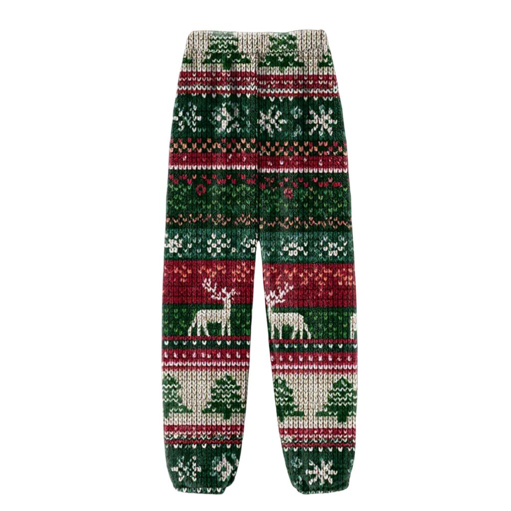 Women's Solid Color Trousers With Cuffs Casual Pants And Pajama Pants