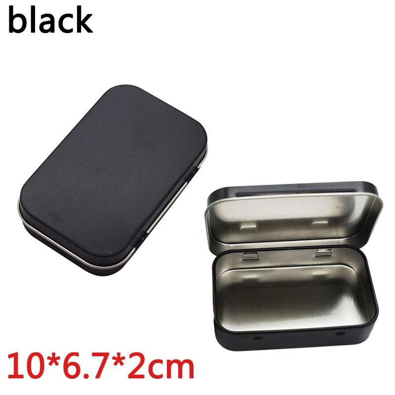 2 шт., серебристый, черный, золотой флип-коробка для хранения, набор для выживания, олово, маленький пустой металлический корпус-органайзер для денег, монет, конфет, ключей
