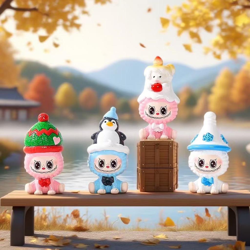 Креативный Рождественский Милый Кукла-сюрприз с зерном Мультяшный Декор для рабочего стола/автомобиля Модная Игра Креативный DIY Подарок