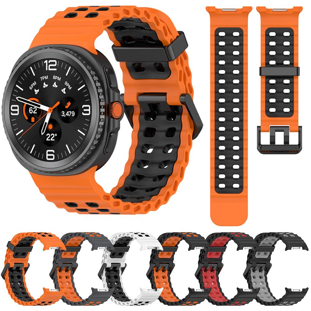 Силиконовый ремешок Ocean для Samsung Galaxy Watch 8 44 мм 40 мм / 8 Classic 46 мм Спортивный браслет для Galaxy Watch 8 Дышащий браслет