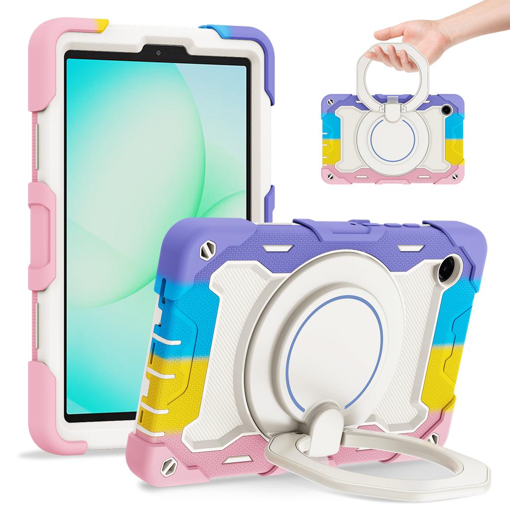 For Samsung Galaxy Tab A11 Case with Kickstand PC + Silicone Shockproof Rugged Tablet Cover