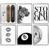 Fashion Trendy Leopard Wall Art Set of 6 Stockholm Preppy Room Painting Picture Wall Decor Black White Aesthetic Cheetah Poster Print Artwork for