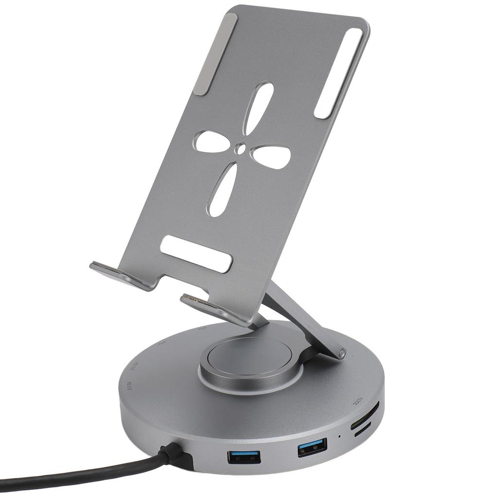 10 в 1 USB C HUB Подставка вращающаяся подставка для планшета типа C с 4K HD мультимедийным интерфейсом USB C 2.0 3.0