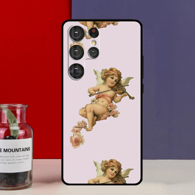 Чехол Funda с ангелами эпохи Возрождения в небе для Samsung Galaxy S25 Ultra S9 S10 S20 S21 S22 Plus S23 Ultra S24 FE