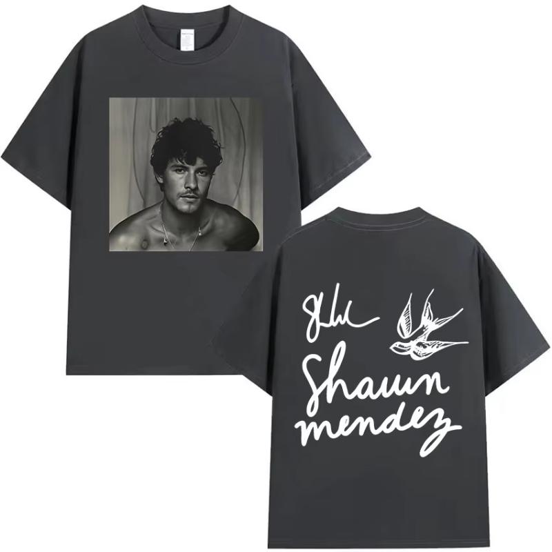 Rapper Shawn Unisexdes Tour 2025 New Album Graphic TShirt Unisexs Hip Hop Gothic Short Sleeve TShirts Vintage Oversized Cotton Tees