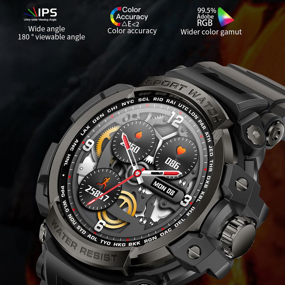 LC16PRO 1,32-дюймовый монитор сердечного ритма, браслет для занятий спортом на открытом воздухе, совместимый с Bluetooth, умные часы для звонков