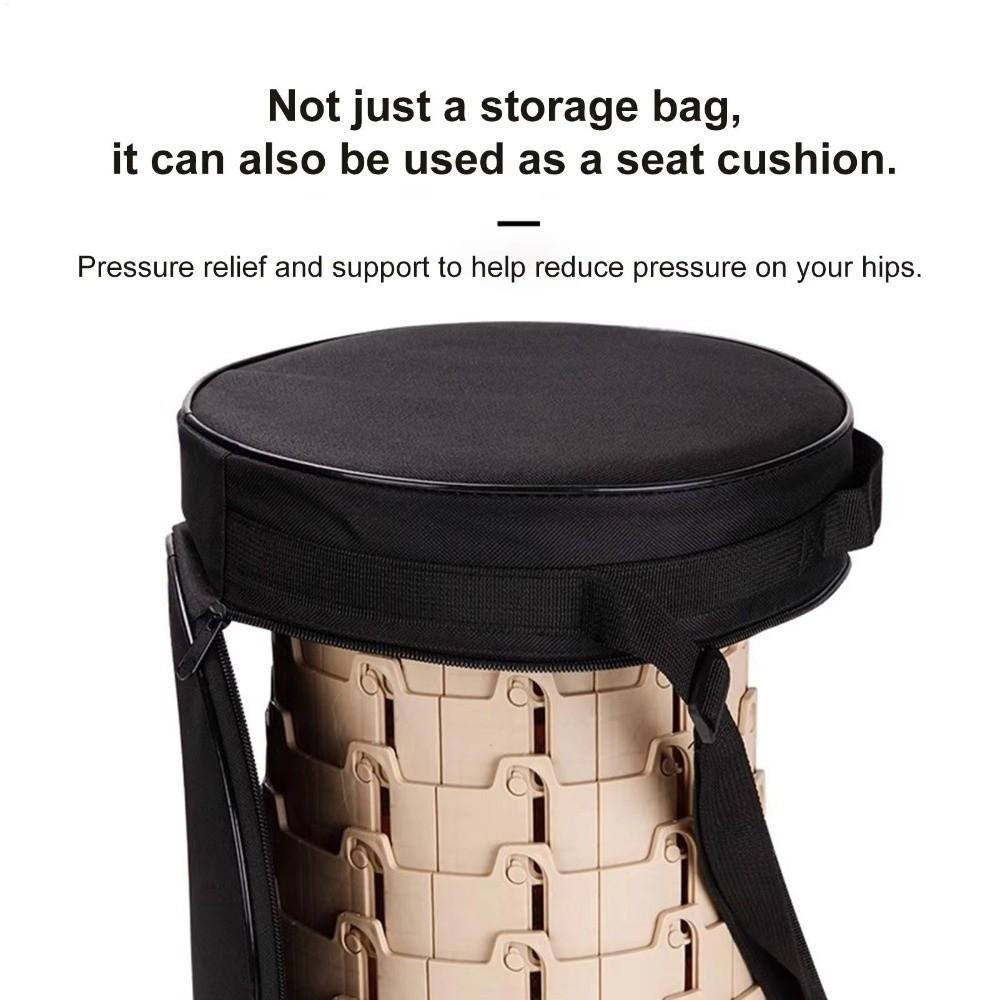 With Zipper Folding Stool Bag Shoulder Strap Stool Storage Bag Foldable Stool Pouch  For Picnic