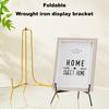 1/3Pcs Plate Stand Metal Picture Frame Holder High Stability Smooth Edge Rustproof Corrosion Resistant Table Top Art Display Stand