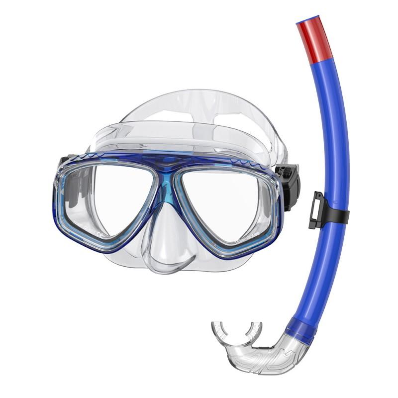 Snorkeling Mask With Dry Top Snorkel Set Silicone Full Face Gear Adults Swimming Diving