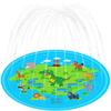 Летний уличный брызгозащитный коврик для детей, игровой бассейн с разбрызгивателем воды, 170 см, надувной фонтан, ванна для детей и домашних животных.