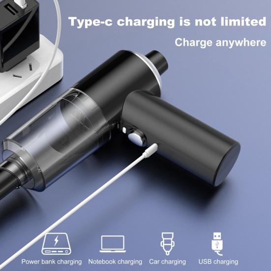 Автомобильный пылесос с трехслойной фильтрацией, мощное всасывание, низкий уровень шума, многофункциональный портативный беспроводной пылесос со светодиодной подсветкой