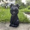 Black Cat Statue Desk Ornament Hand-Painted Sculpture for Halloween Mysterious Cute Cat Witch Cat Figurine Witches Home Decor