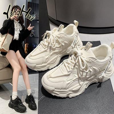 Сетчатые Дышащие Удобные Универсальные Кроссовки Студенческий Стиль 2024 Новая Мода Толстая Подошва Противоскользящие Беговые Спортивные Туфли Лето