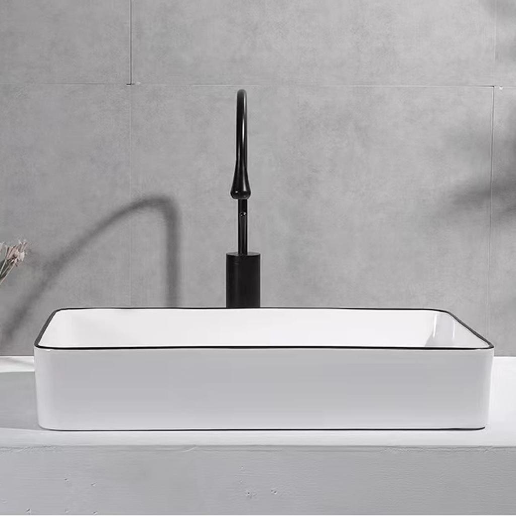Эксклюзивно в Stylish Large Freestanding Handwashing Ceramic Handwashing Handwashing Bowl [Продано JOMOWN] Раковина, Раковина, 605355110 мм, Раковина,