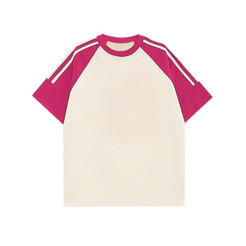 Футболка с короткими рукавами из чистого хлопка Solona с контрастным полосатым воротником и тремя полосками