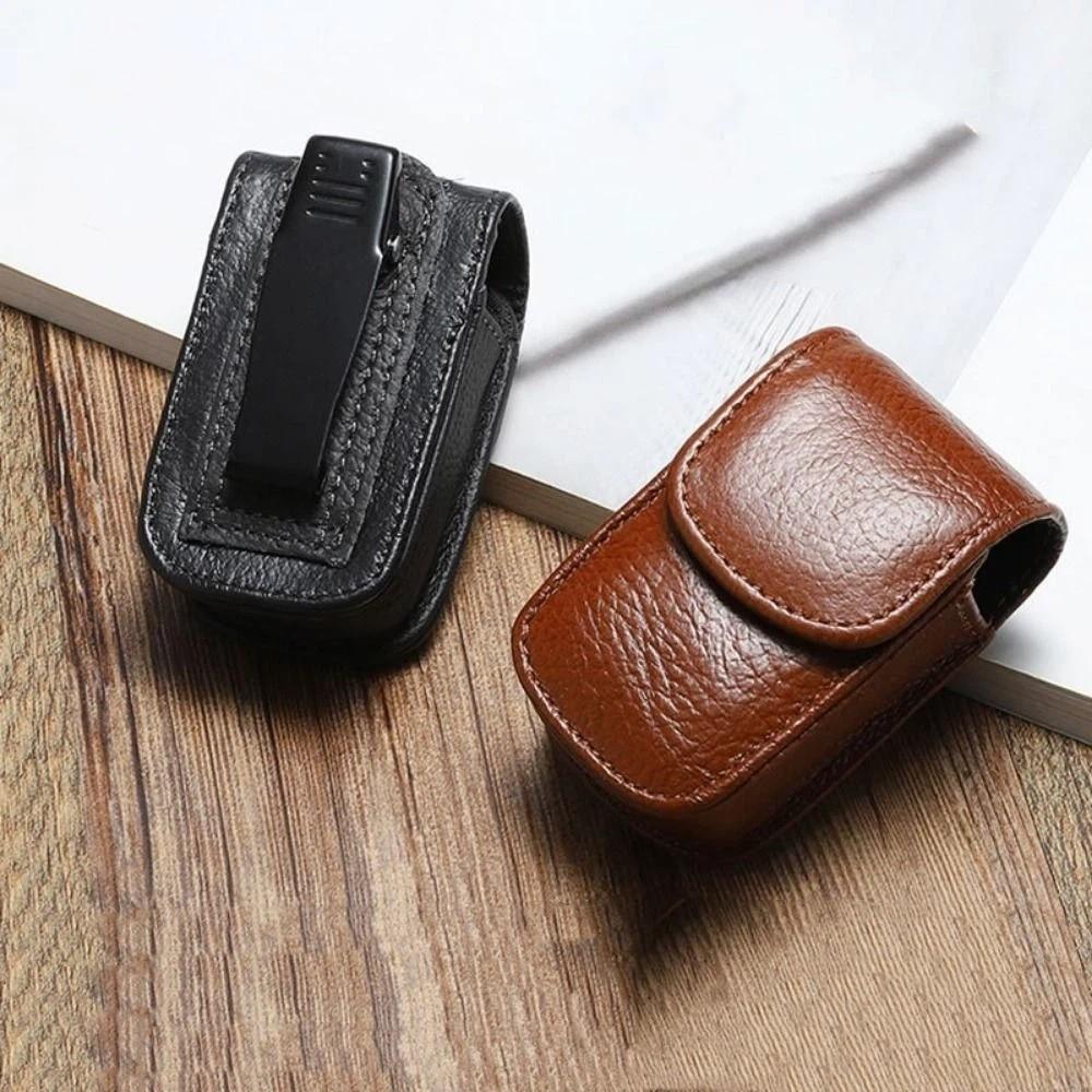 Portable PU Leather Belt Wearable Storage Box Folding Glasses Glasses Case