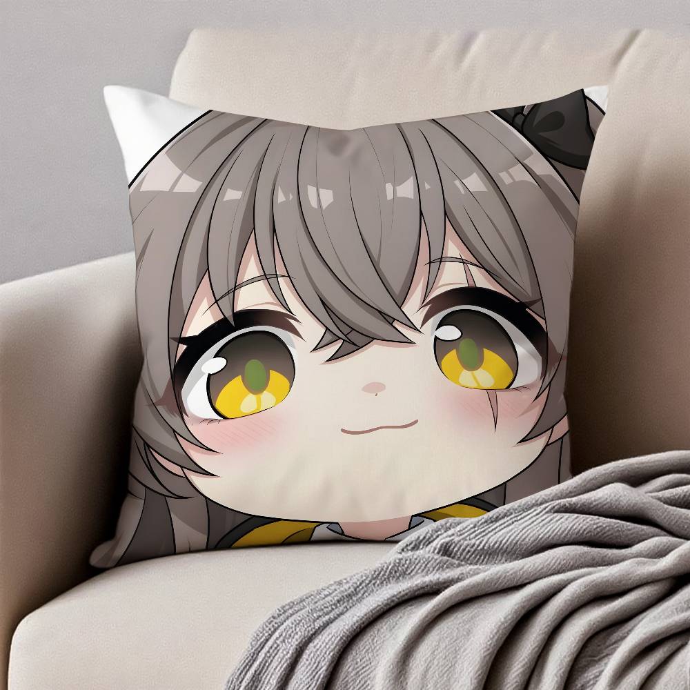 Vedio G-Game G-Girls Frontline Pillow Case Anti-Dustmite Pillowcase Invisible Zipper Silky Short Plush Sofa Cushion Cover