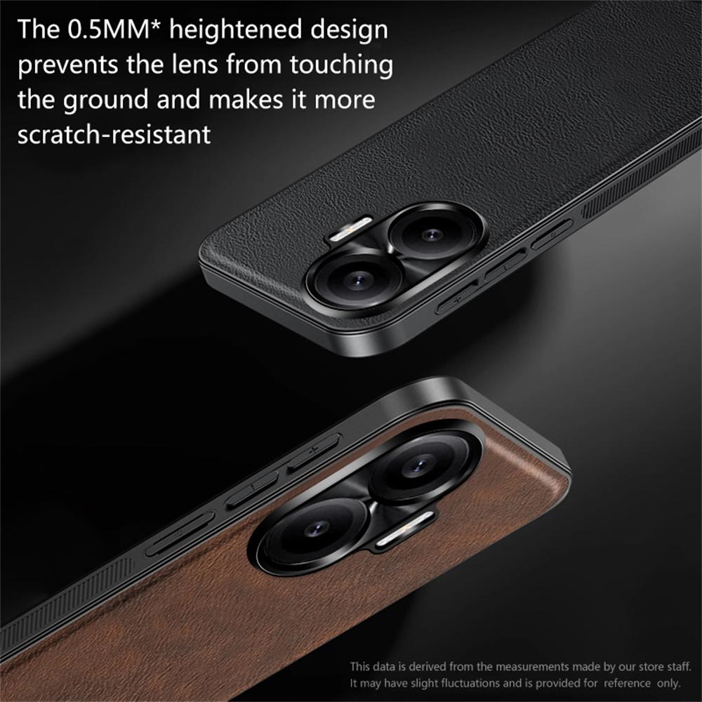 For Xiaomi Redmi Turbo 4 Pro 5G Case PU+TPU+PC Phone Back Cover with Metal Lens Frame